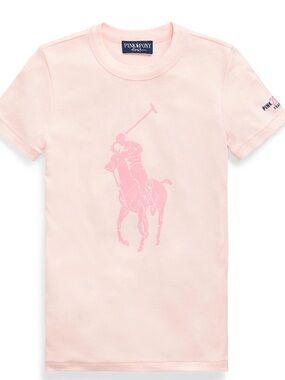 Ralph Lauren I20th Anniverary Pink Pony T shirt- Baby Pink
